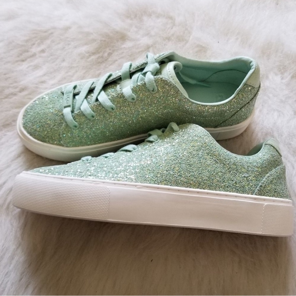 UGG Women's Zilo Chunky Glitter Sneaker Mint Green NEW in Box - Picture 4 of 5